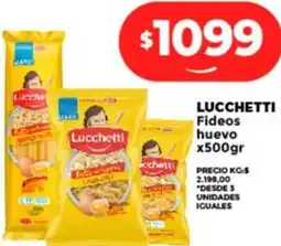 Supermayorista Vital LUCCHETTI Fideos huevo oferta