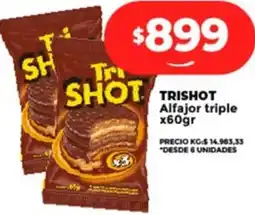 Supermayorista Vital TRISHOT Alfajor triple oferta