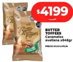 Supermayorista Vital BUTTER TOFFEES Caramelos avellana oferta