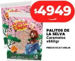 Supermayorista Vital PALITOS DE LA SELVA Caramelos oferta