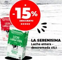 Supermayorista Vital LA SERENISIMA Leche entera - descremada oferta