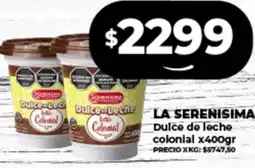 Supermayorista Vital LA SERENISIMA Dulce de leche colonial oferta