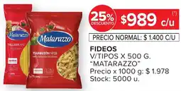 Carrefour Matarazzo Fideos oferta