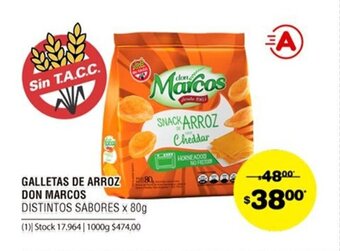 Atomo Conviene Don Marcos Galletas de Arroz x 80g oferta