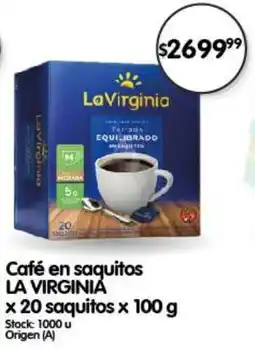Supermercados Buenos Días Café en saquitos LA VIRGINIA oferta