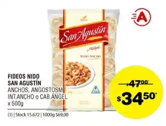 Atomo Conviene San Agustín Fideos Nido x 500g oferta