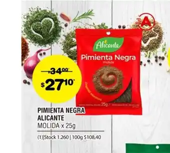 Atomo Conviene Alicante Pimienta Negra Molida x 25g oferta