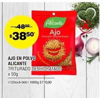 Atomo Conviene Alicante Ajo en Polvo triturado deshidratado x 50g oferta