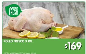Jumbo Pollo fresco x kg oferta