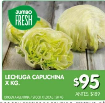 Jumbo Lechuga capuchina x kg oferta