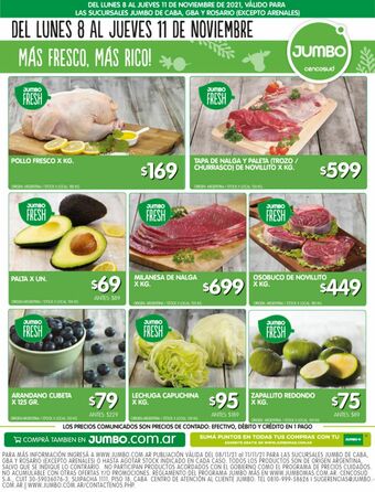 Jumbo Pollo fresco kg oferta