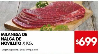 Disco Milanesa de nalga de novillito x kg oferta