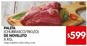 Disco Paleta de novillito x kg. oferta