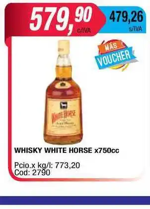 Maxiconsumo White Horse Whisky x750cc oferta