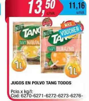 Maxiconsumo Tang Jugos En Polvo Todos 1L oferta