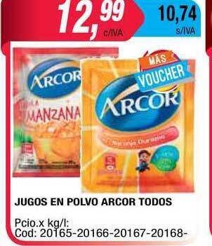 Maxiconsumo Arcor Jugos En Polvo Todos oferta