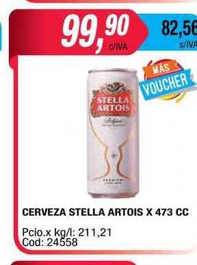 Maxiconsumo Stella Artois Cerveza x 473cc oferta