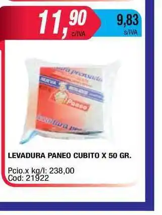 Maxiconsumo Paneo Levadura Cubito x 50gr oferta