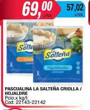 Maxiconsumo La Salteña Pascualina Criolla/Hojaldre oferta