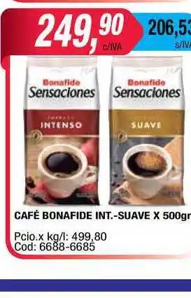 Maxiconsumo Bonafide Café Int./Suave x 500gr oferta