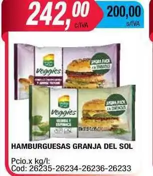 Maxiconsumo Granja Del Sol Hamburguesas oferta