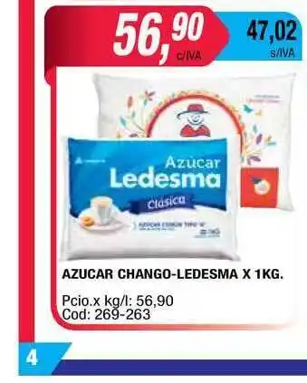 Maxiconsumo Chango/Ledesma Azucar x 1kg oferta