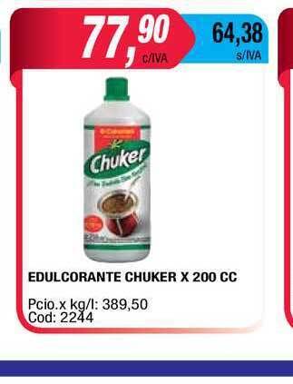 Maxiconsumo Chuker Edulcorante x 200cc oferta