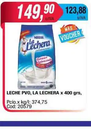 Maxiconsumo La Lechera Leche Pvo x 400grs oferta