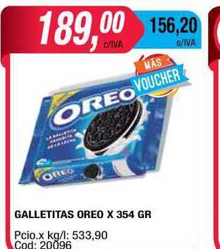 Maxiconsumo Oreo Galletitas x 354gr oferta