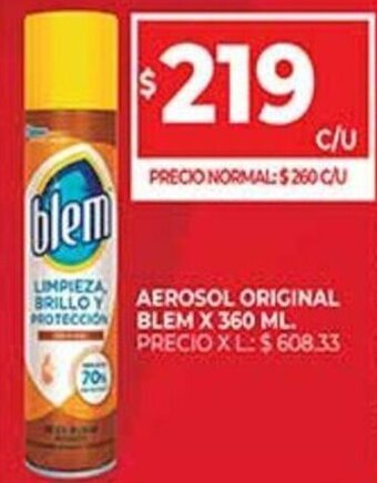 Supermercados DIA Aerosol Original Blem x 360 ml oferta