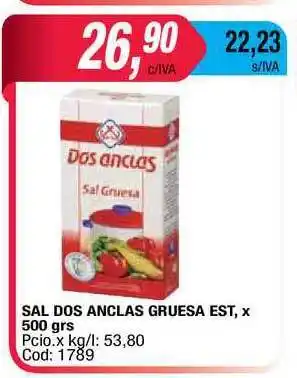 Maxiconsumo Dos Anclas Sal Gruesa Est. x 500grs oferta
