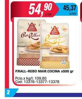 Maxiconsumo Mama Cocina Pan Rallado Rebo x500gr oferta