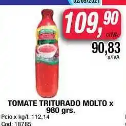 Maxiconsumo Molto Tomate Triturado x 980grs oferta