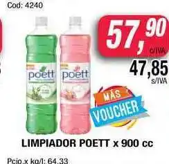 Maxiconsumo Poett Limpiador x 900cc oferta