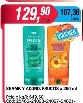 Maxiconsumo Fructis Shampoo Y Acondicionador x 200ml oferta