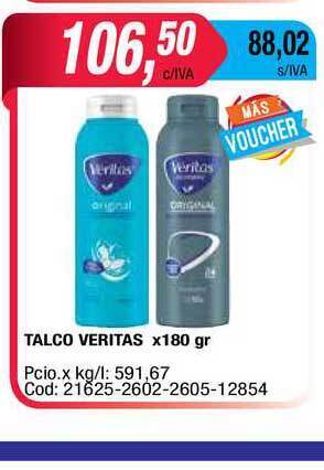 Maxiconsumo Veritas Talco x180gr oferta