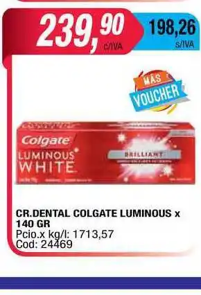 Maxiconsumo Colgate Luminous Crema Dental x 140gr oferta