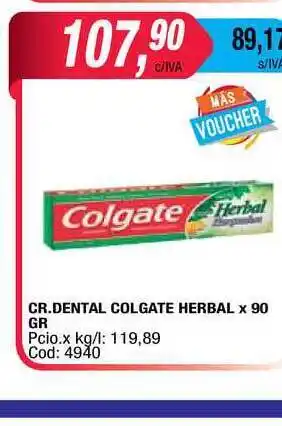 Maxiconsumo Colgate Herbal Crema Dental x 90gr oferta
