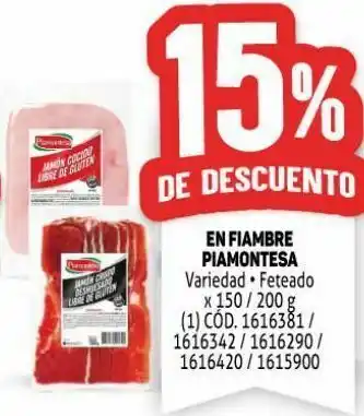 Makro Fiambre piamontesa -15% oferta
