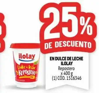 Makro Dulce de leche ilolay 400g -25% oferta