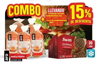 Makro Combo hamburguesas aro + swift -15% oferta