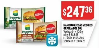Makro Hamburguesas veggies granja del sol oferta