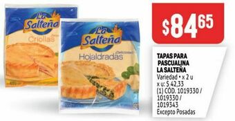 Makro Tapas para pascualina la salteña oferta