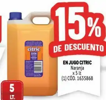 Makro Jugos citric 5lt -15% oferta
