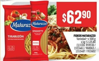 Makro Fideos matarazzo 500g oferta