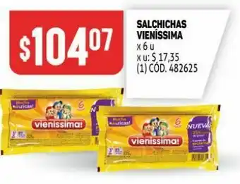 Makro Salchichas vienissima 6u oferta