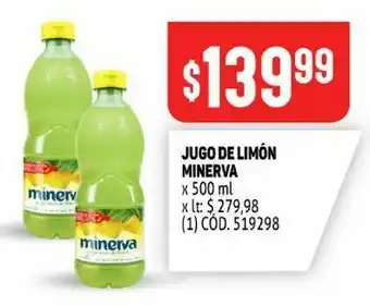 Makro Jugo de limón minerva 500ml oferta
