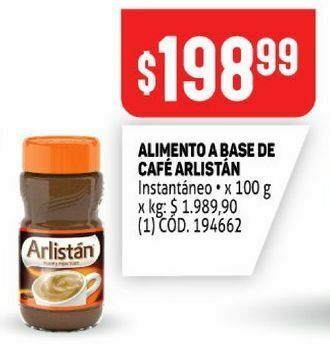 Makro Cafe arlistán 100g oferta