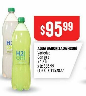 Makro Agua con sabor h2oh oferta