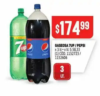Makro Gaseosas 7up / pepsi oferta